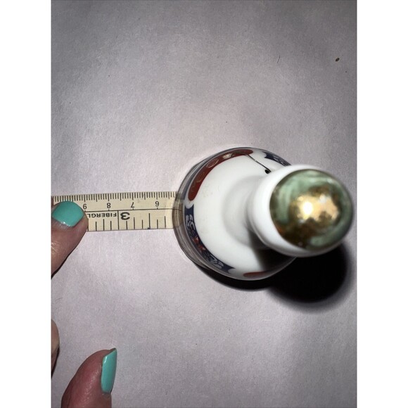 Set Of 2 Vintage Imari Small Porcelain Asian Flare Floral Bell Made In Taiwan - Picture 7 of 7